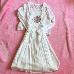 Summer Dress With Crochet Cover Up